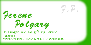 ferenc polgary business card